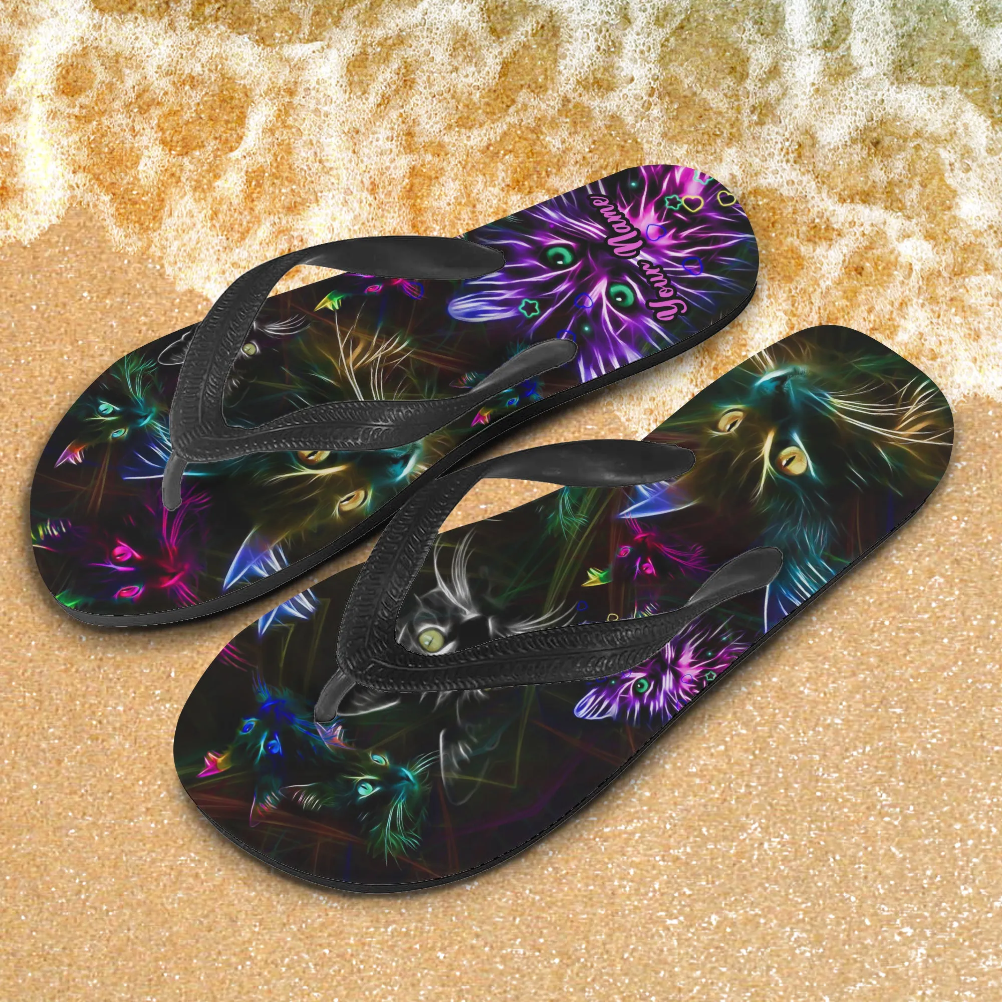 Custom Flip Flops - Cat - Fuly 16