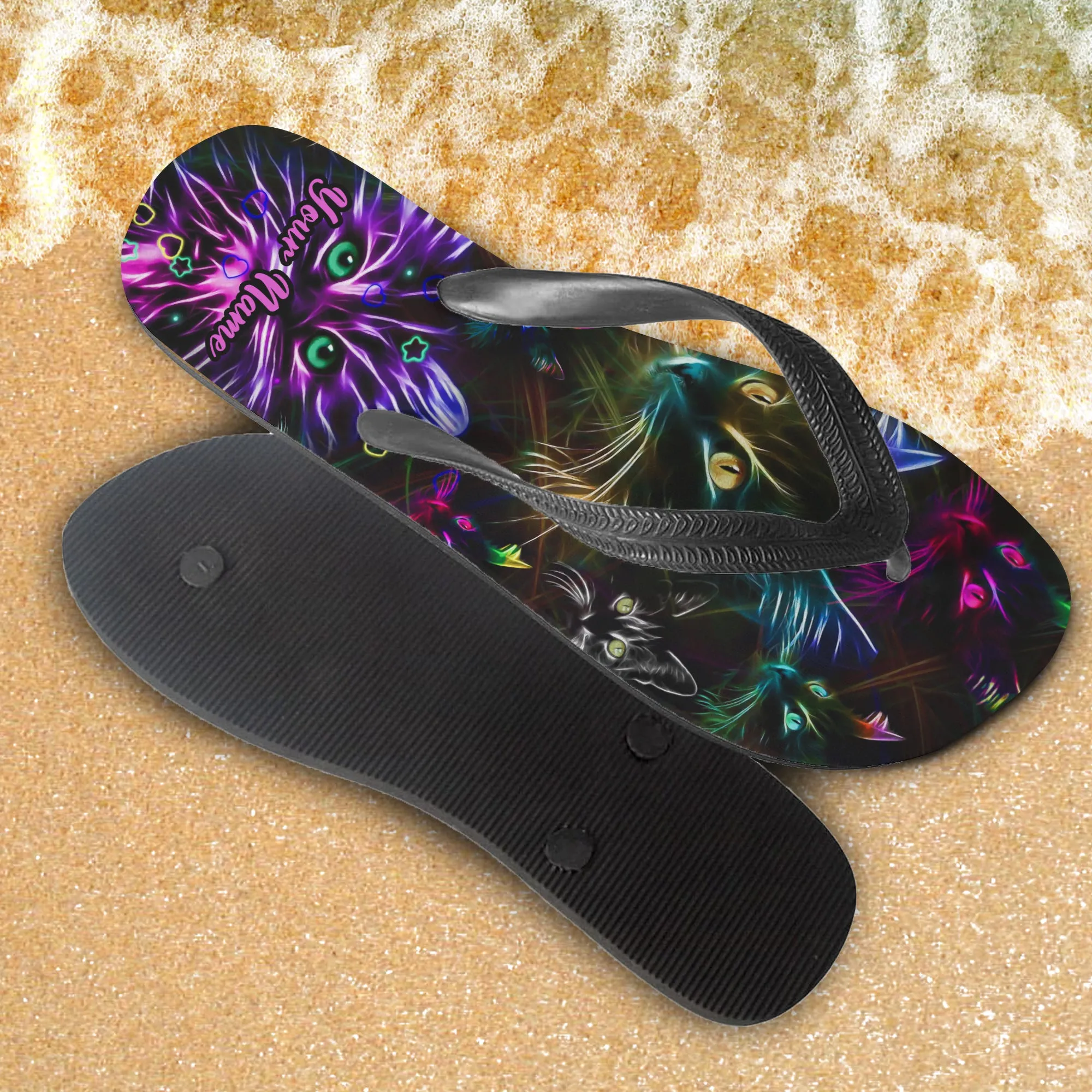 Custom Flip Flops - Cat - Fuly 16