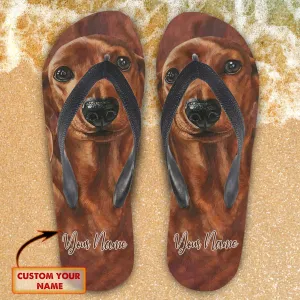 Custom Flip Flops - Dachshund - Fuly 19