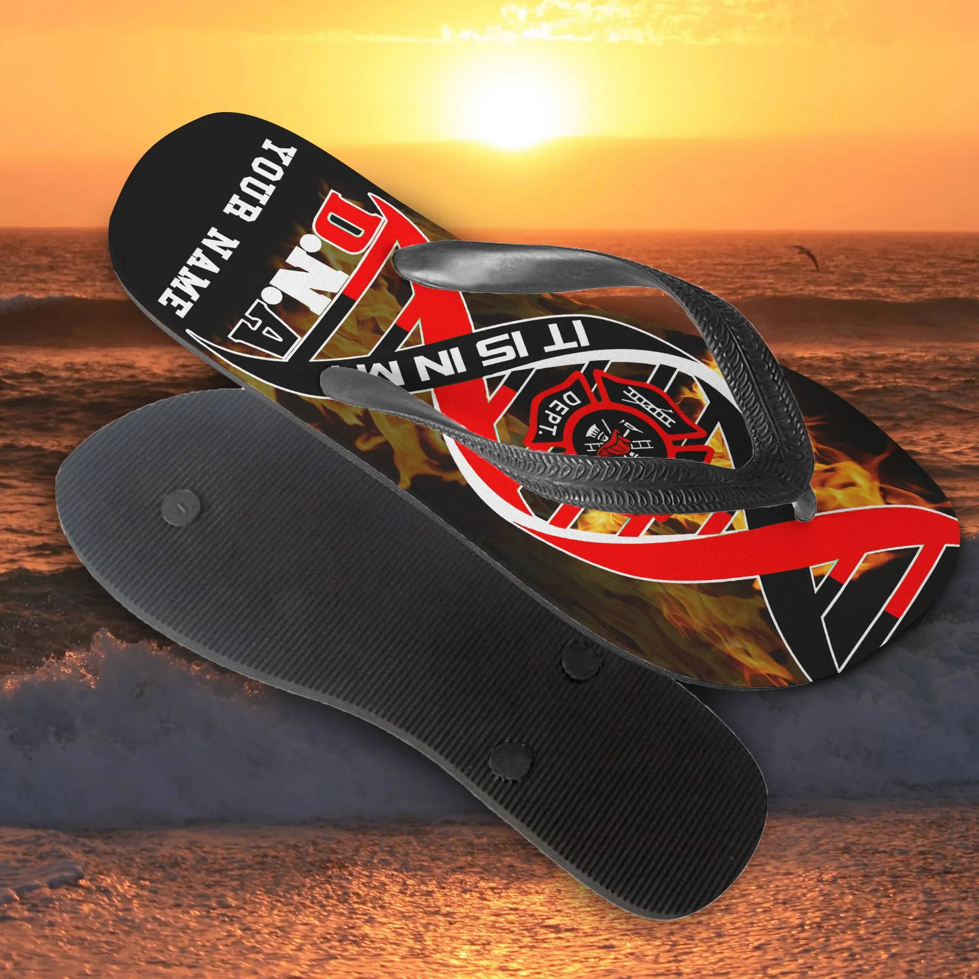 Custom Flip Flops - Firefighter - Fuly 18