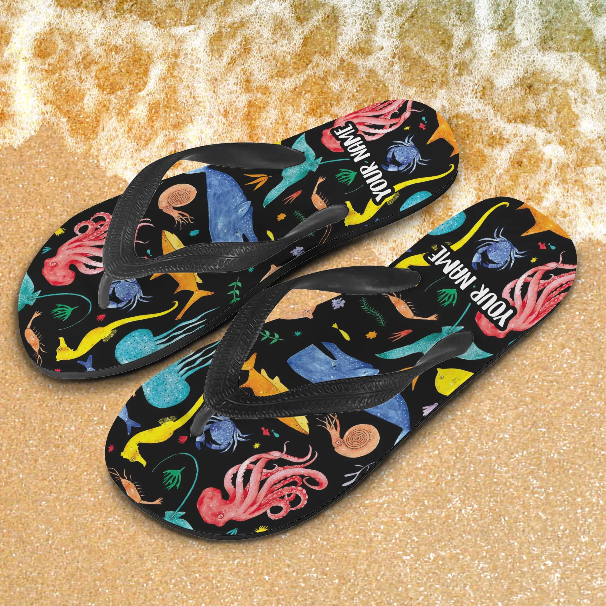 Custom Flip Flops - Ocean - Dp98 - Dp386