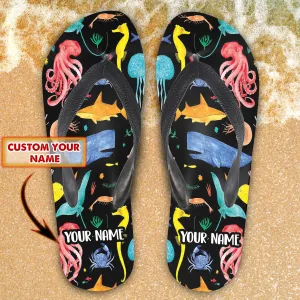 Custom Flip Flops - Ocean - Dp98 - Dp386