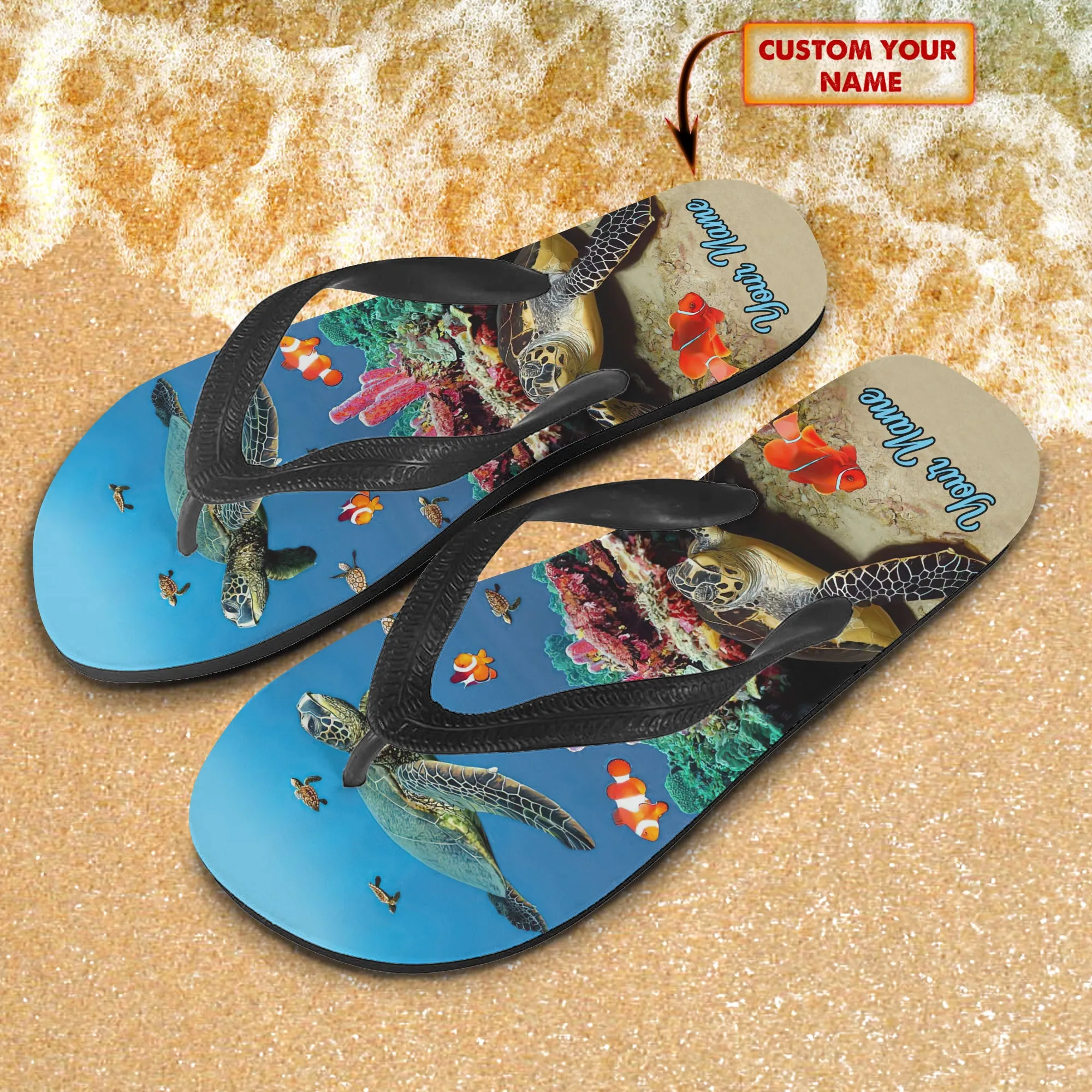 Custom Flip Flops - Ocean - Fuly 21