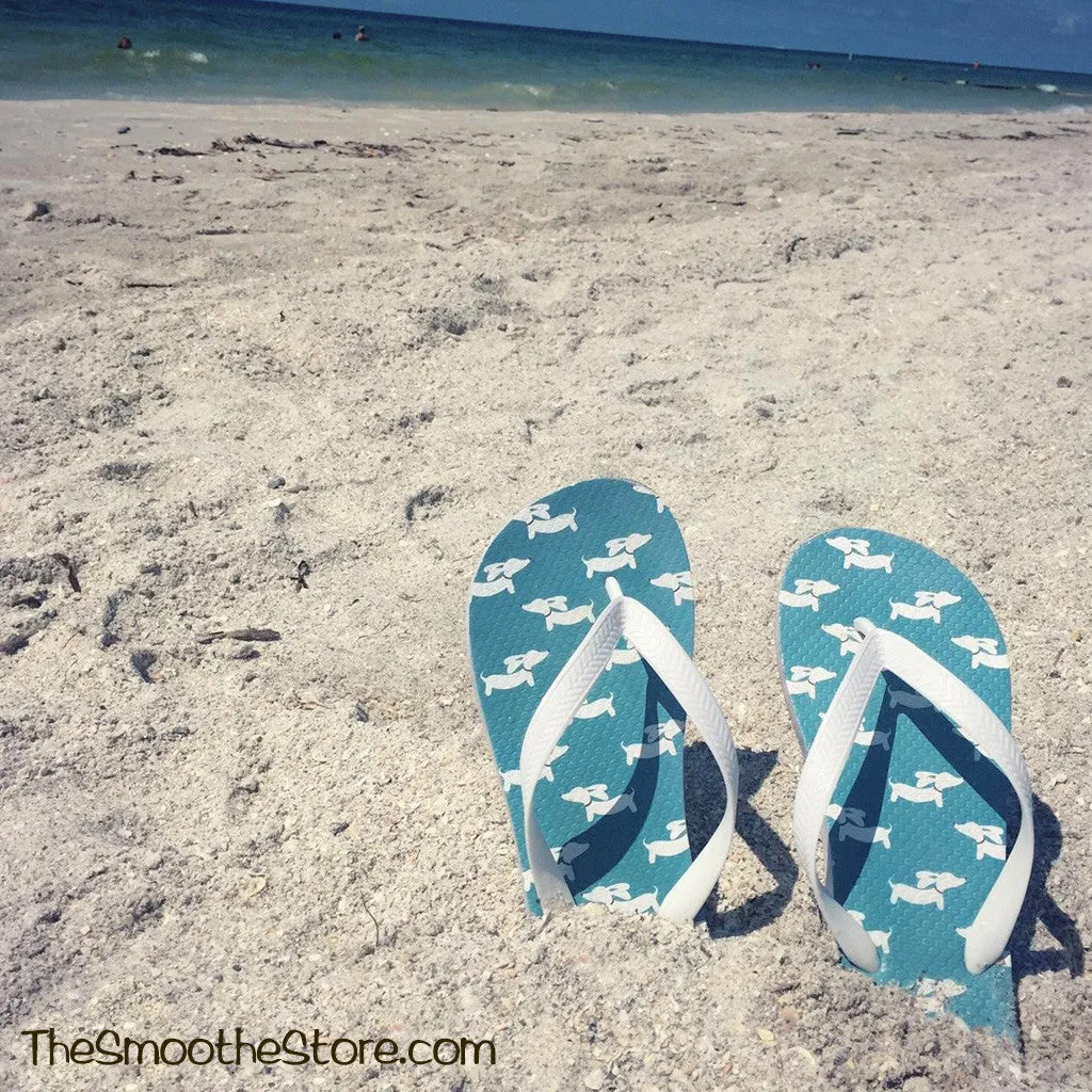 Dachshund Flip Flops Thong Style