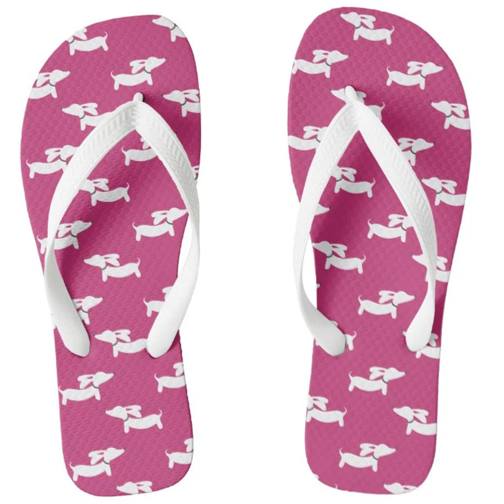 Dachshund Flip Flops Thong Style