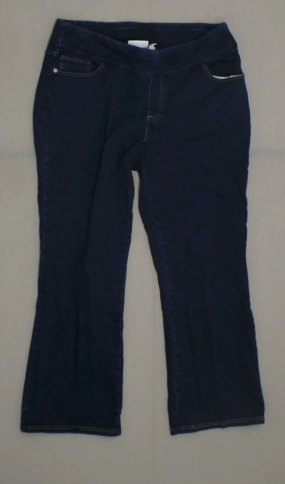 Denim & Co. Perfect Denim Petite Smooth Waist Bootcut Jeans Indigo 16