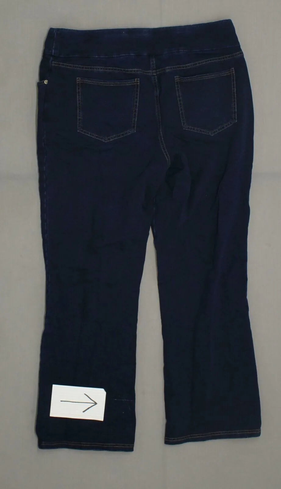 Denim & Co. Perfect Denim Petite Smooth Waist Bootcut Jeans Indigo 16