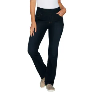 Denim & Co. Plus Size Petite How Smooth Lightly Bootcut Jeans