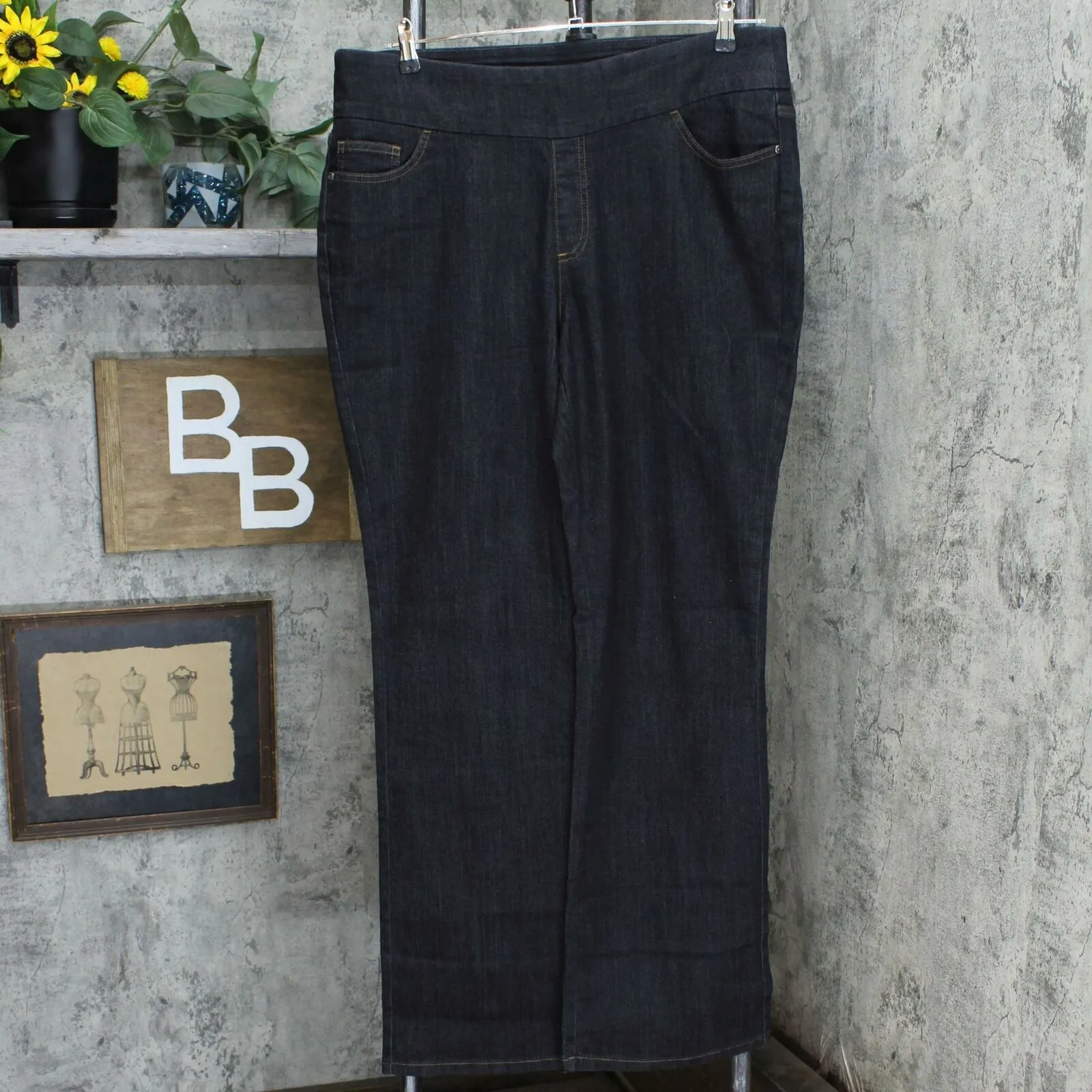 Denim & Co. Plus Tall How Smooth Slightly Bootcut Jeans