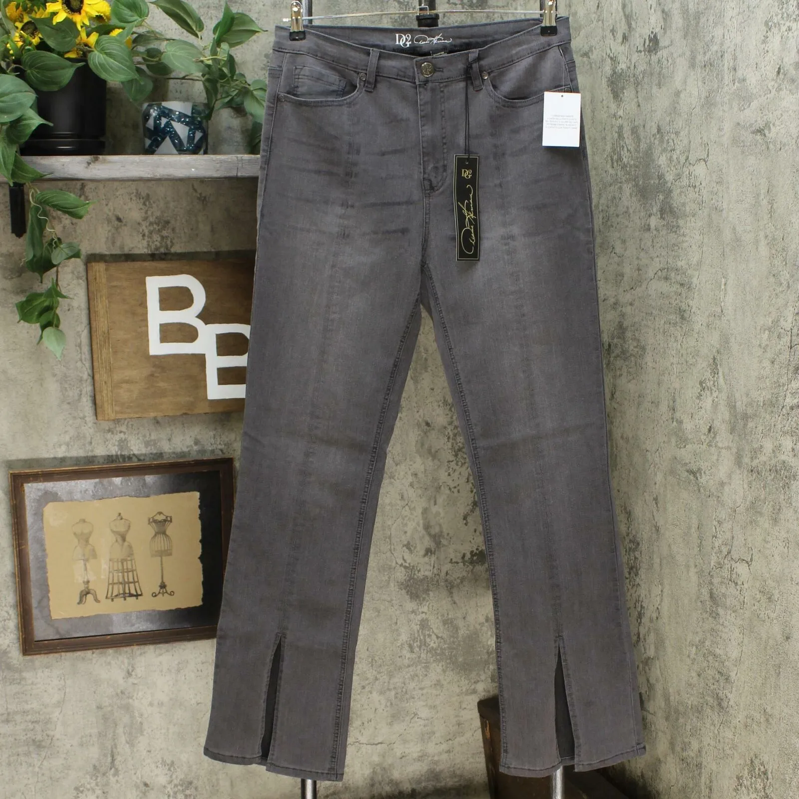 DG2 by Diane Gilman Women's Tall Classic Stretch Boot Cut Jeans With Slit