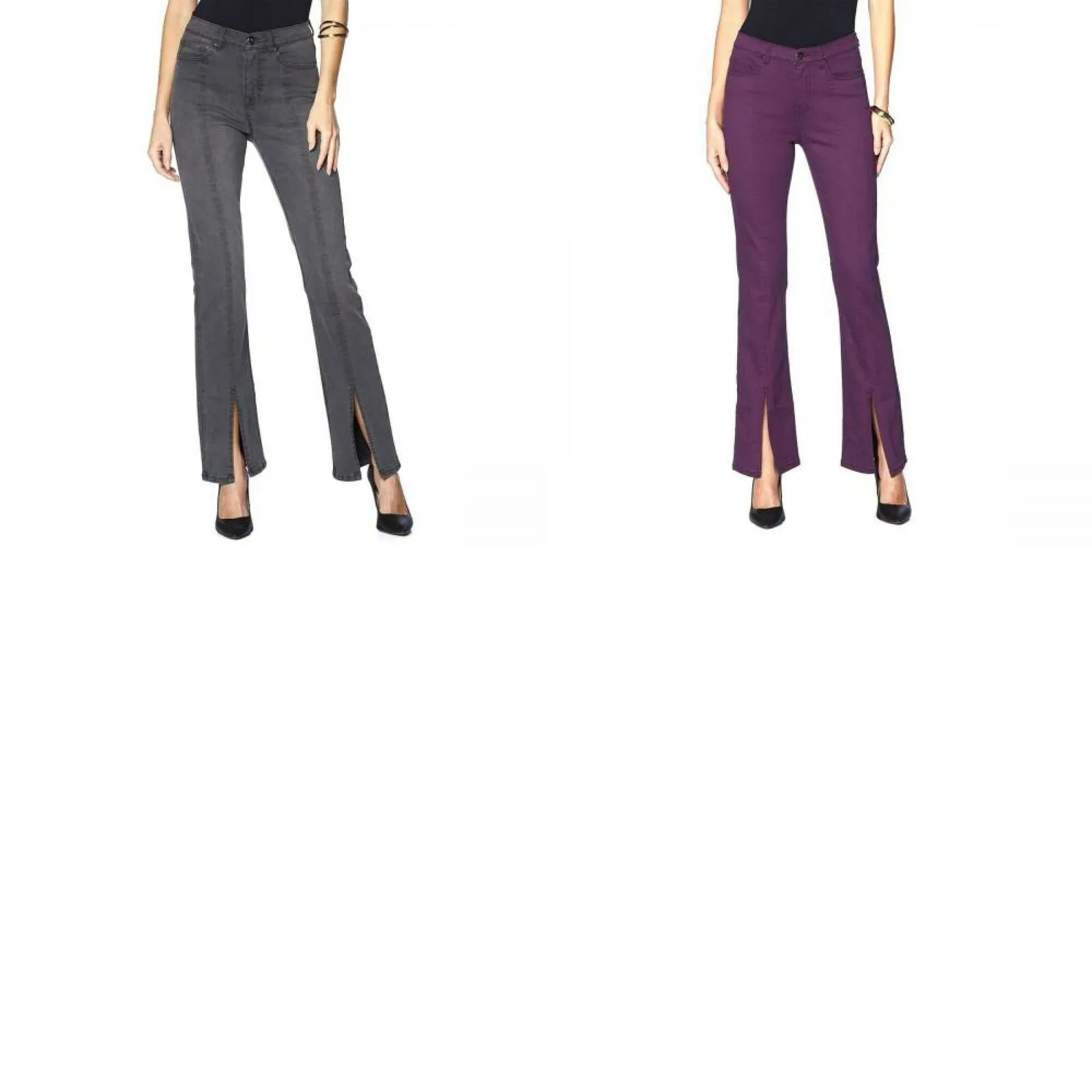 DG2 by Diane Gilman Women's Tall Classic Stretch Boot Cut Jeans With Slit