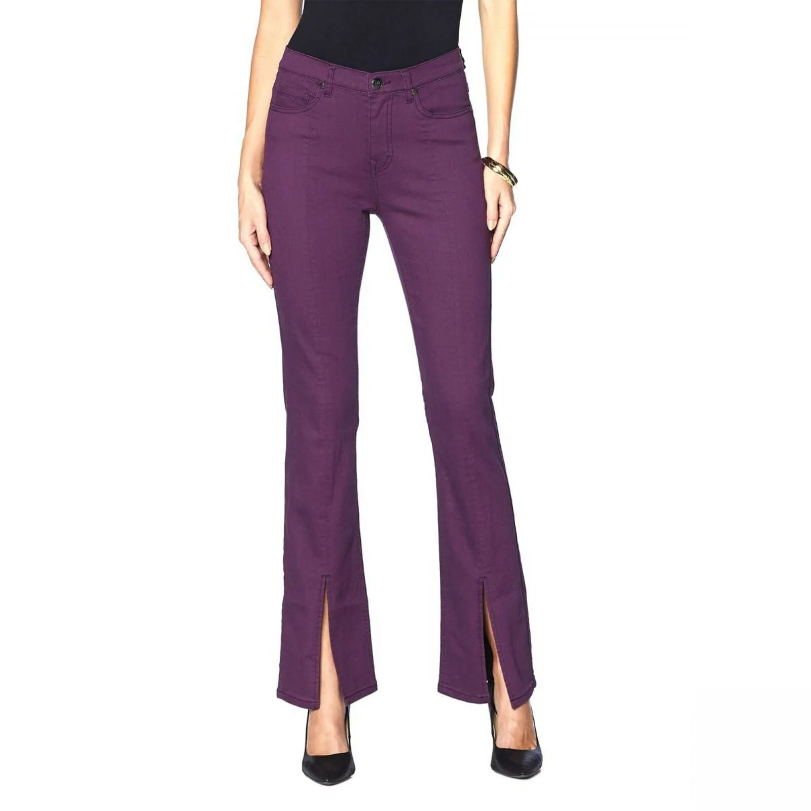 DG2 by Diane Gilman Women's Tall Classic Stretch Boot Cut Jeans With Slit