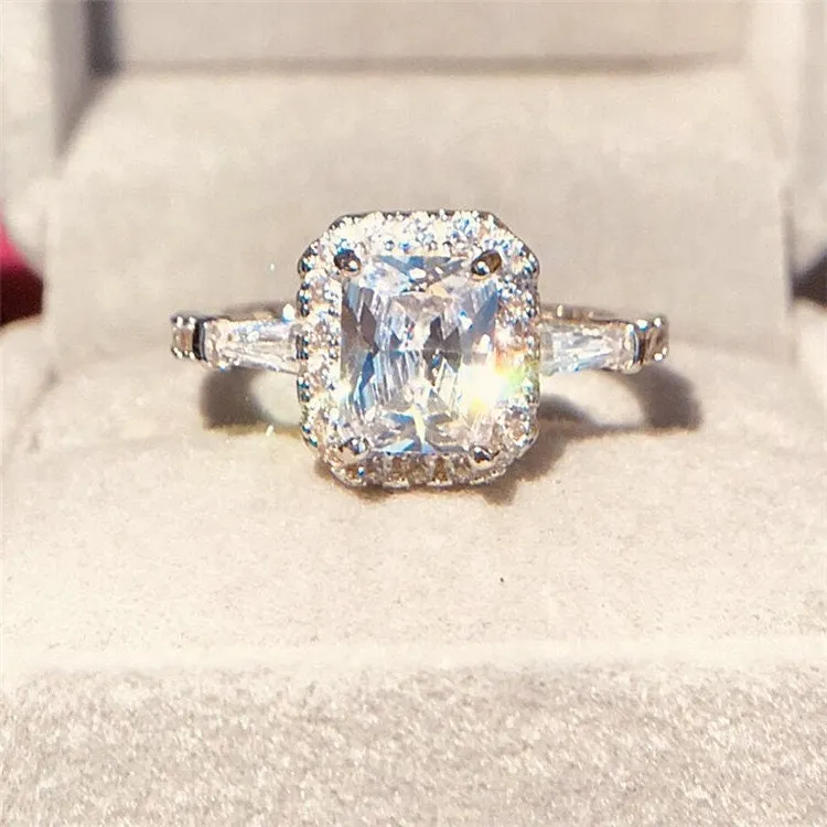 Diamond Ring | Womens Engagement Ring | Engagement Rings | Womens Rings | Emerald Engagement Ring | Womens Emerald Rings | Baguette Ring