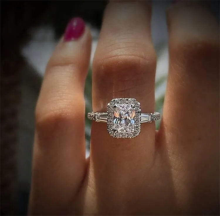 Diamond Ring | Womens Engagement Ring | Engagement Rings | Womens Rings | Emerald Engagement Ring | Womens Emerald Rings | Baguette Ring