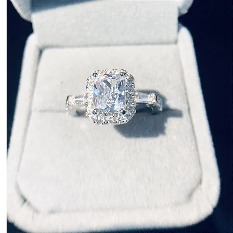 Diamond Ring | Womens Engagement Ring | Engagement Rings | Womens Rings | Emerald Engagement Ring | Womens Emerald Rings | Baguette Ring