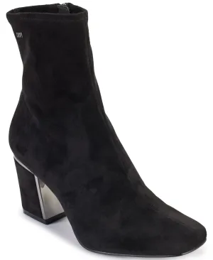 DKNY Women's Cavale Suede Bootie Fashion Boot, Black, 9