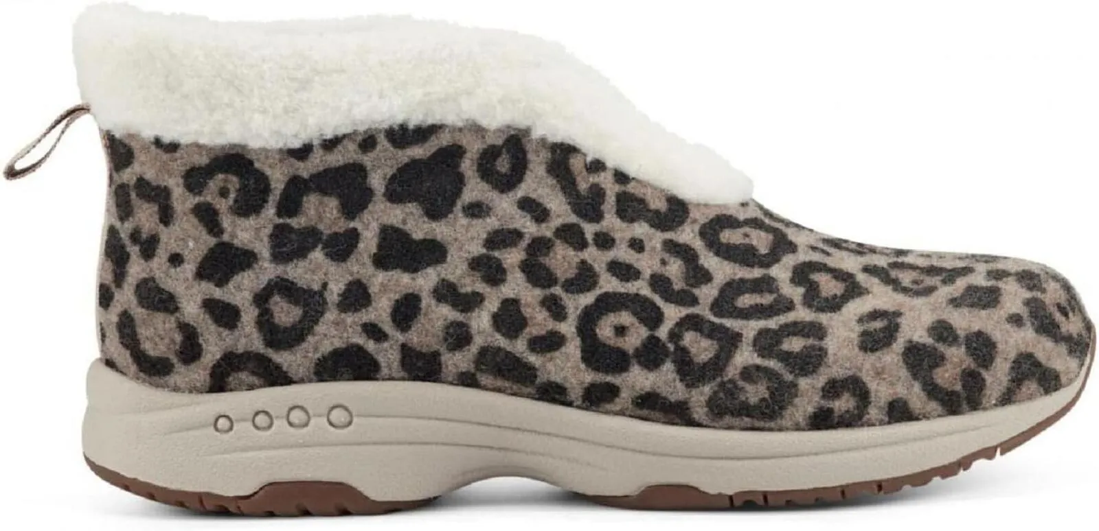 Easy Spirit Women's Treepose Faux Fur Lined Booties Leopard Brown 6.5M