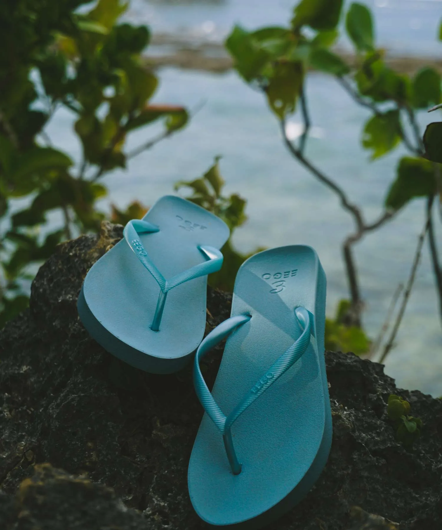 EEGO Ladies Flip Flop, in Azure Blue
