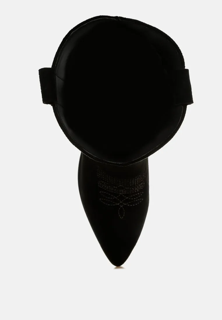 Embroidery Detail Cowboy Boots By RUW