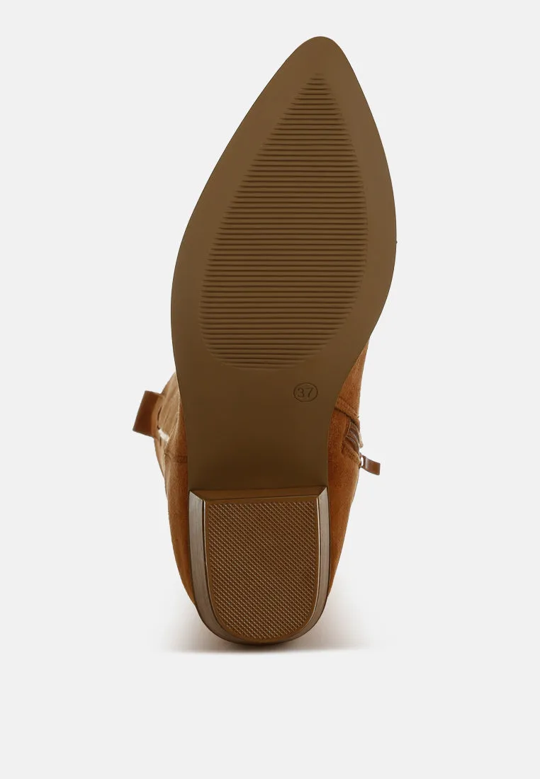 Embroidery Detail Cowboy Boots By RUW