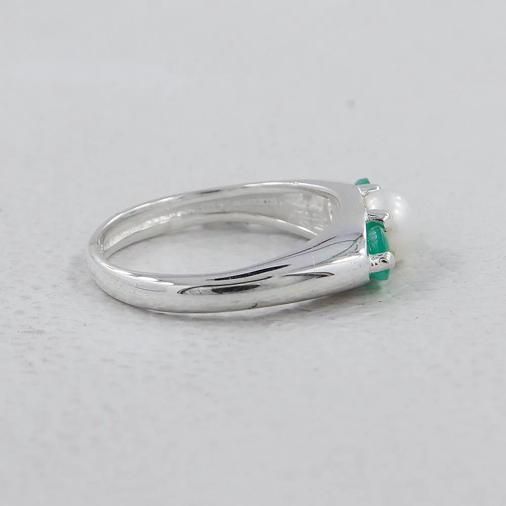 Emerald Gemstone Sterling Silver Rings