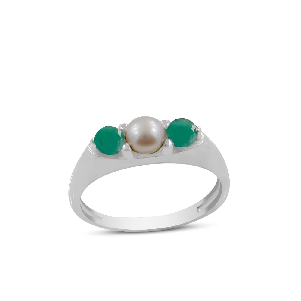 Emerald Gemstone Sterling Silver Rings