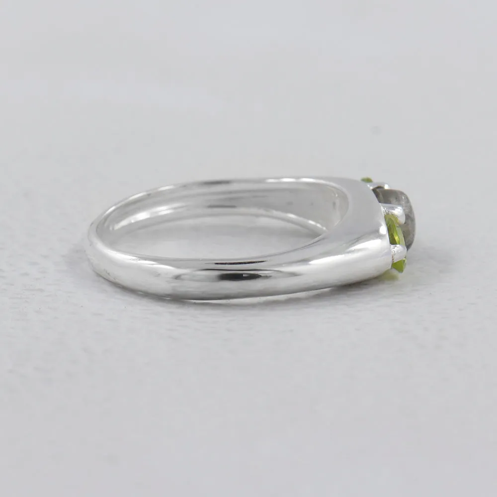 Emerald Gemstone Sterling Silver Rings