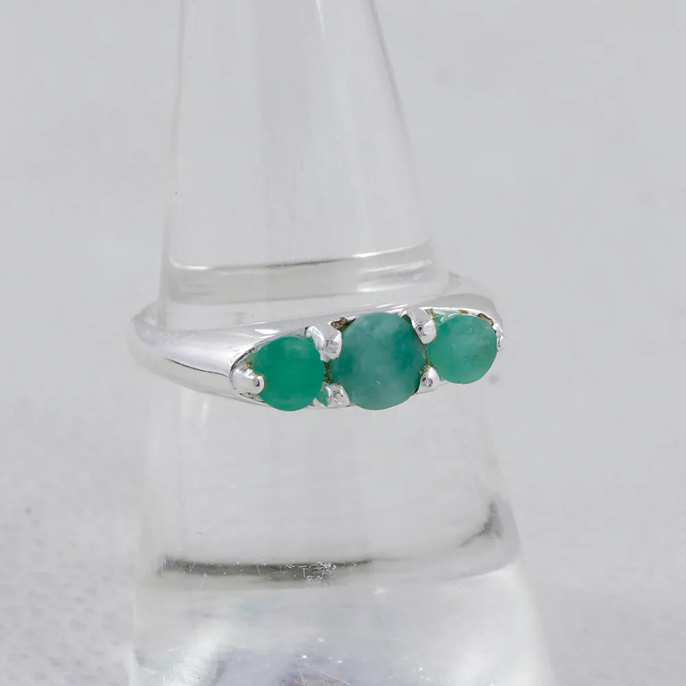 Emerald Gemstone Sterling Silver Rings