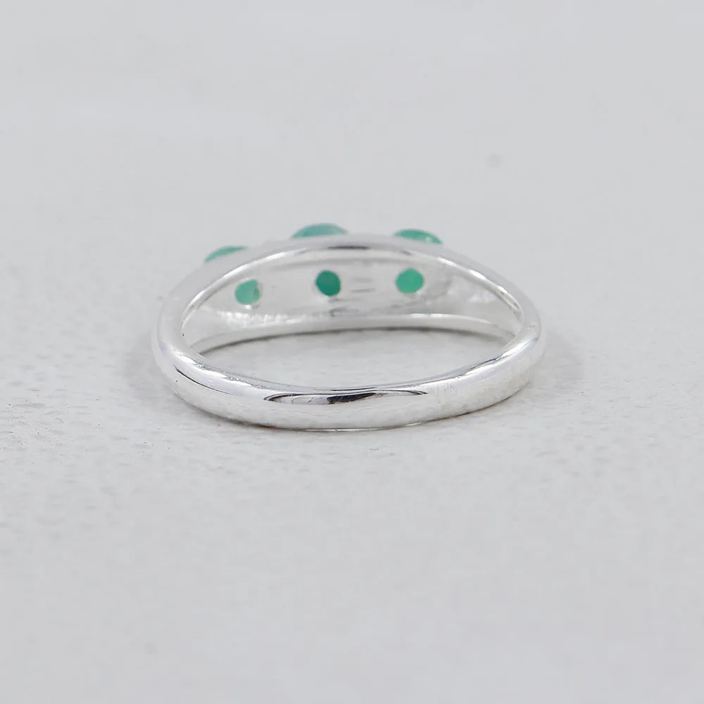 Emerald Gemstone Sterling Silver Rings