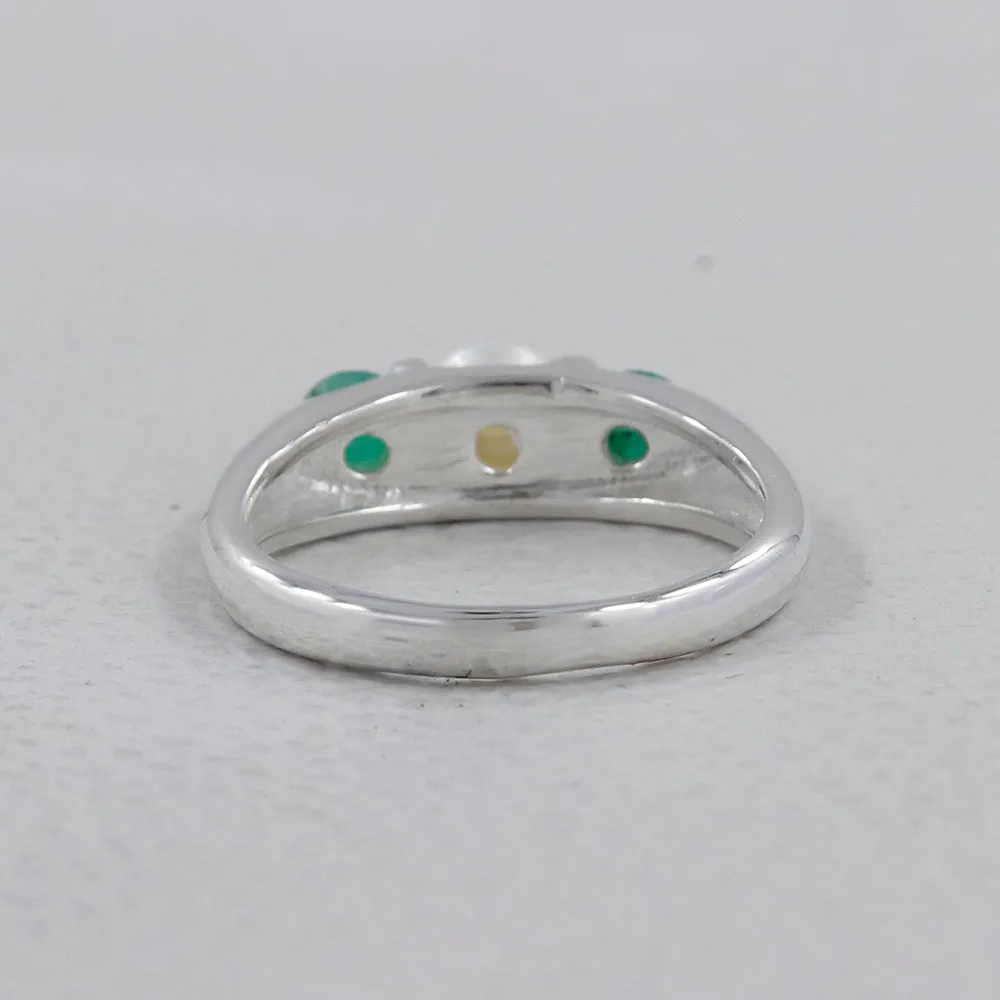 Emerald Gemstone Sterling Silver Rings