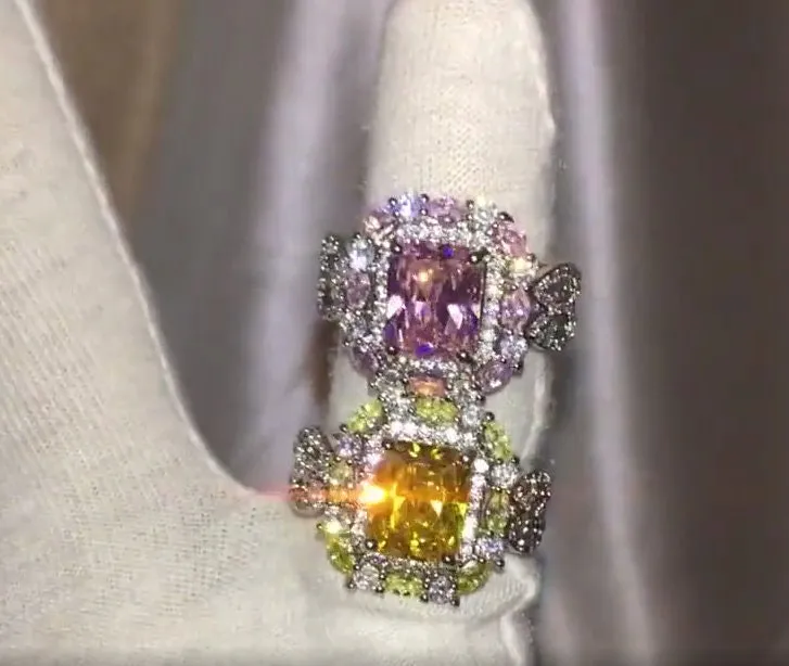 Emerald Ring | Big Womens Ring | Iced Out Ring | Engagement Ring Diamond | Big diamond ring | engagement rings | Big emerald Rings