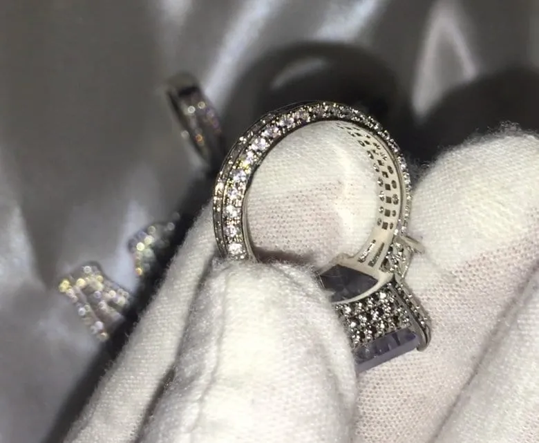 Engagement Ring | Big Womens Ring | Big Carat Ring | Emerald Engagement Ring | Big Diamond Ring | Engagement Rings | Big Diamond Rings