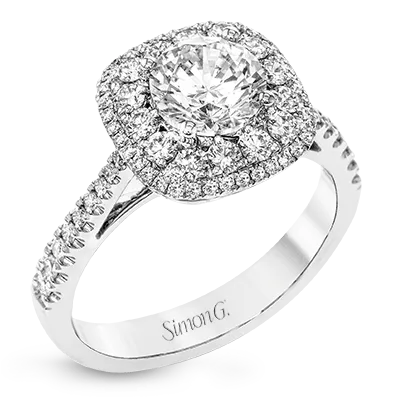 Engagement Ring in 18k Gold with Diamonds
