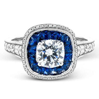Engagement Ring in 18k Gold with Diamonds