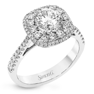 Engagement Ring in 18k Gold with Diamonds