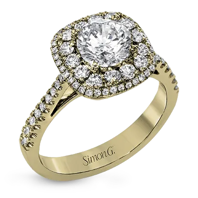 Engagement Ring in 18k Gold with Diamonds