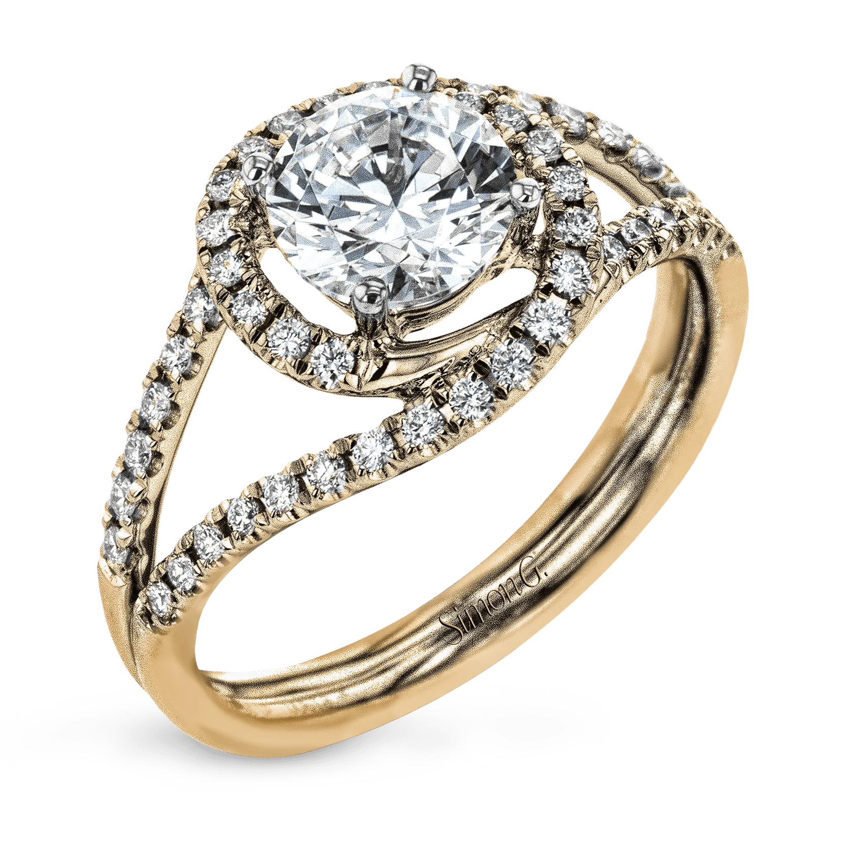 Engagement Ring in Platinum with Diamonds