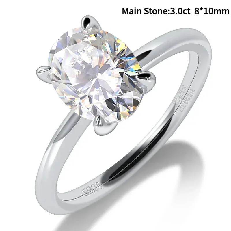 Engagement Rings for Women Moissanite Solitaire Ring