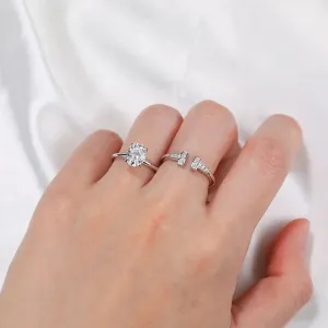 Engagement Rings for Women Moissanite Solitaire Ring