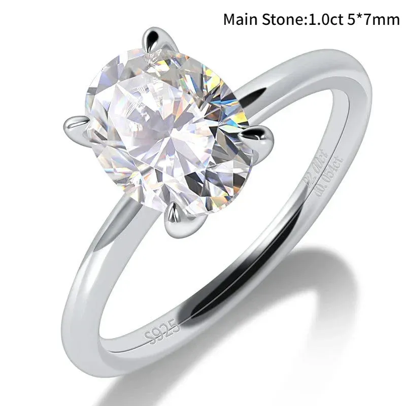 Engagement Rings for Women Moissanite Solitaire Ring