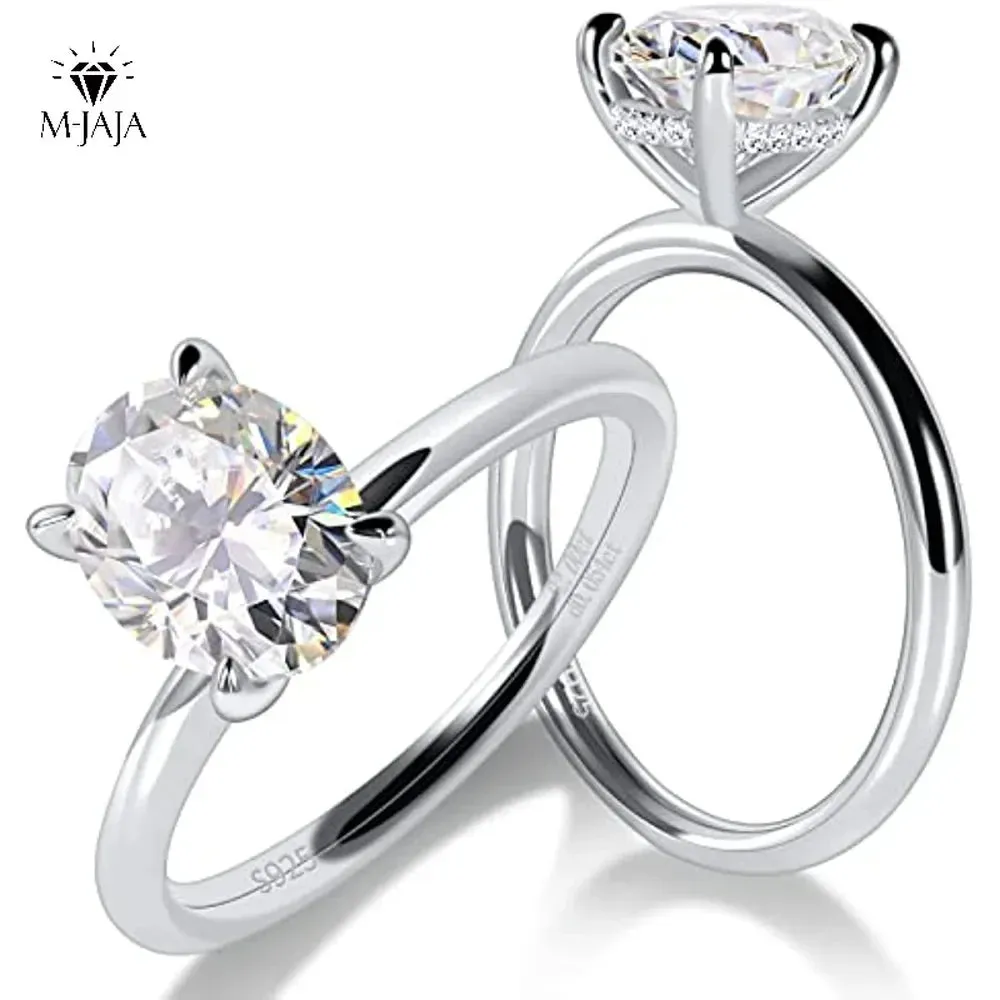Engagement Rings for Women Moissanite Solitaire Ring