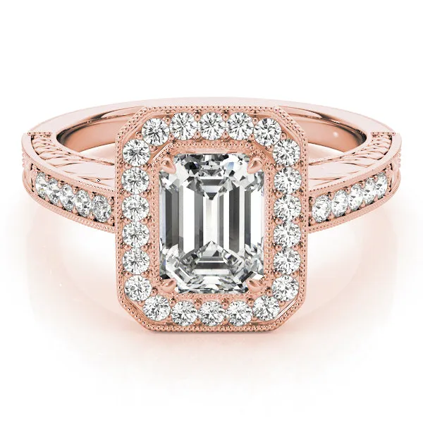 Engagement Rings Halo Emerald - TN84511