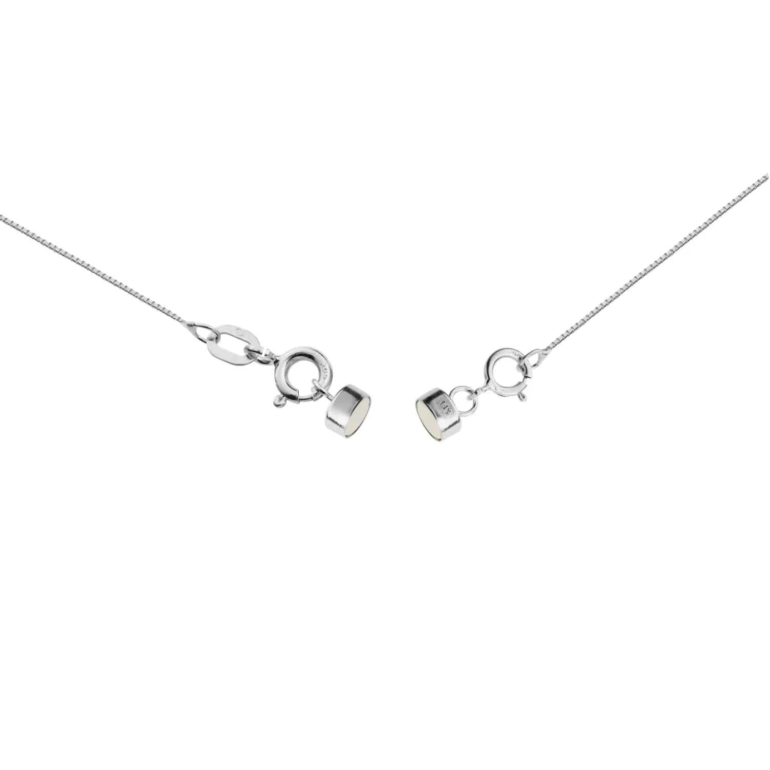 Everyday Elegance Solid 14K White Gold Magnetic Clasps and Closures for Necklaces Bracelets Anklets| Clasp Converter | with Spring Ring Clasp | 1 Clasp | 4.5mm Thickness