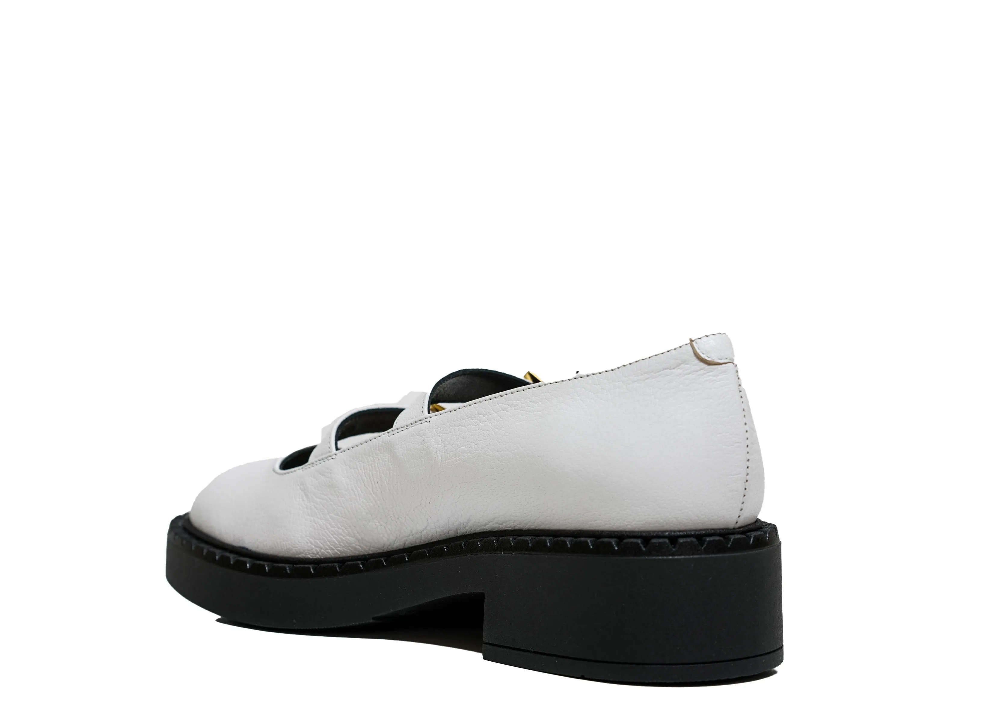 Fabio Rusconi Women’s White Leather Buckle Shoe F5934 30% off
