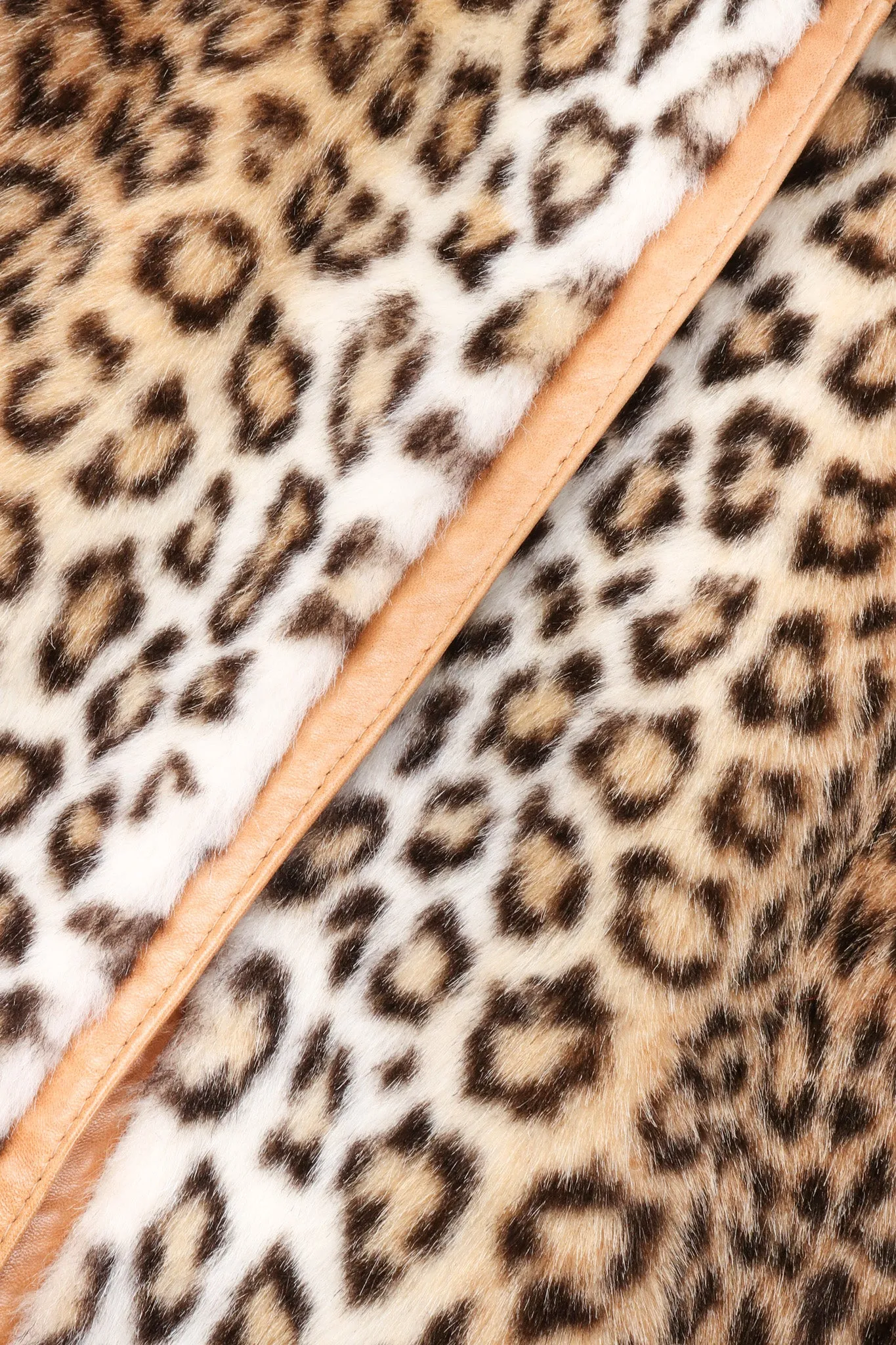 Faux Cheetah Wrap Coat