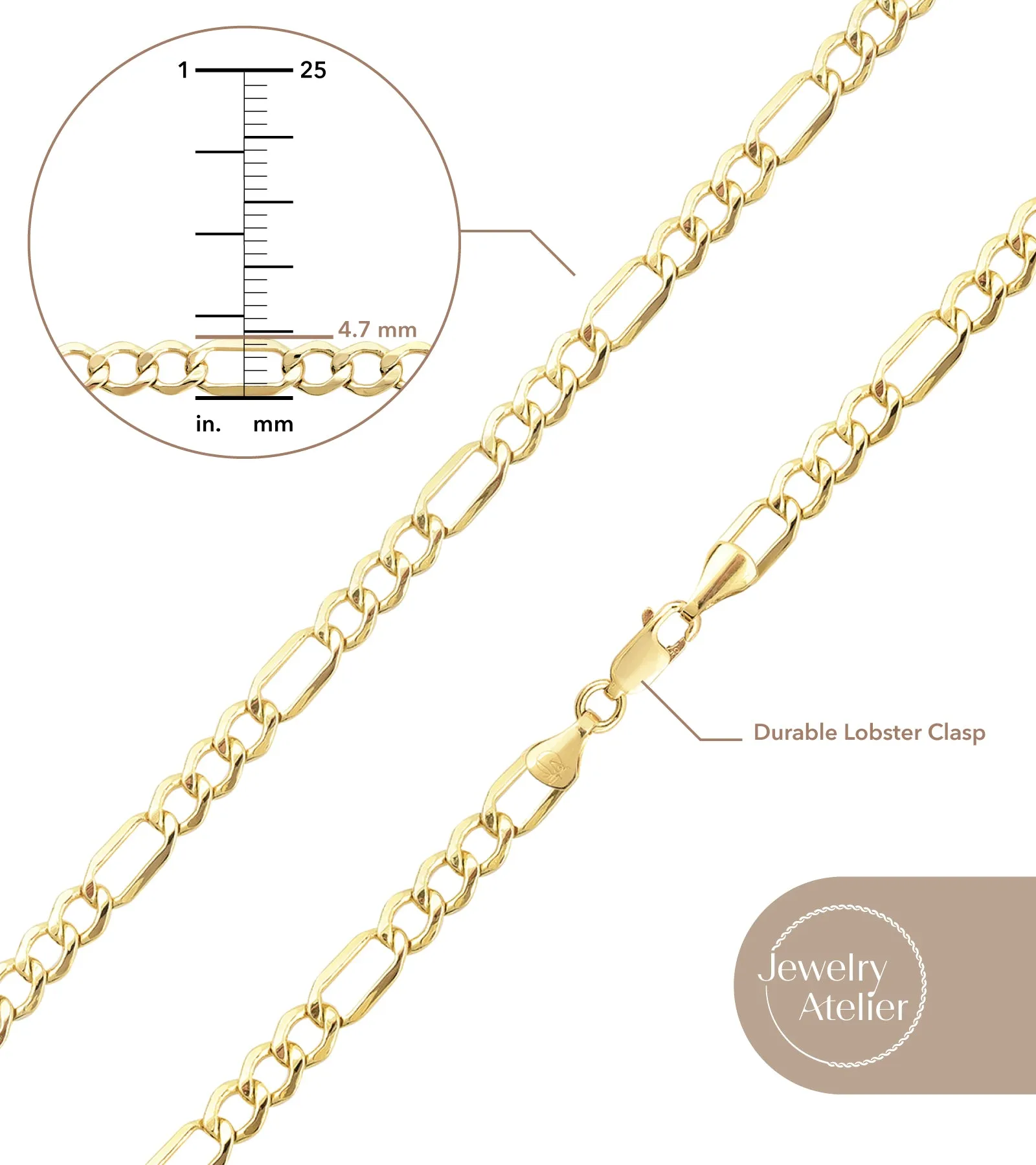 Figaro Chain Necklace (4.7mm)
