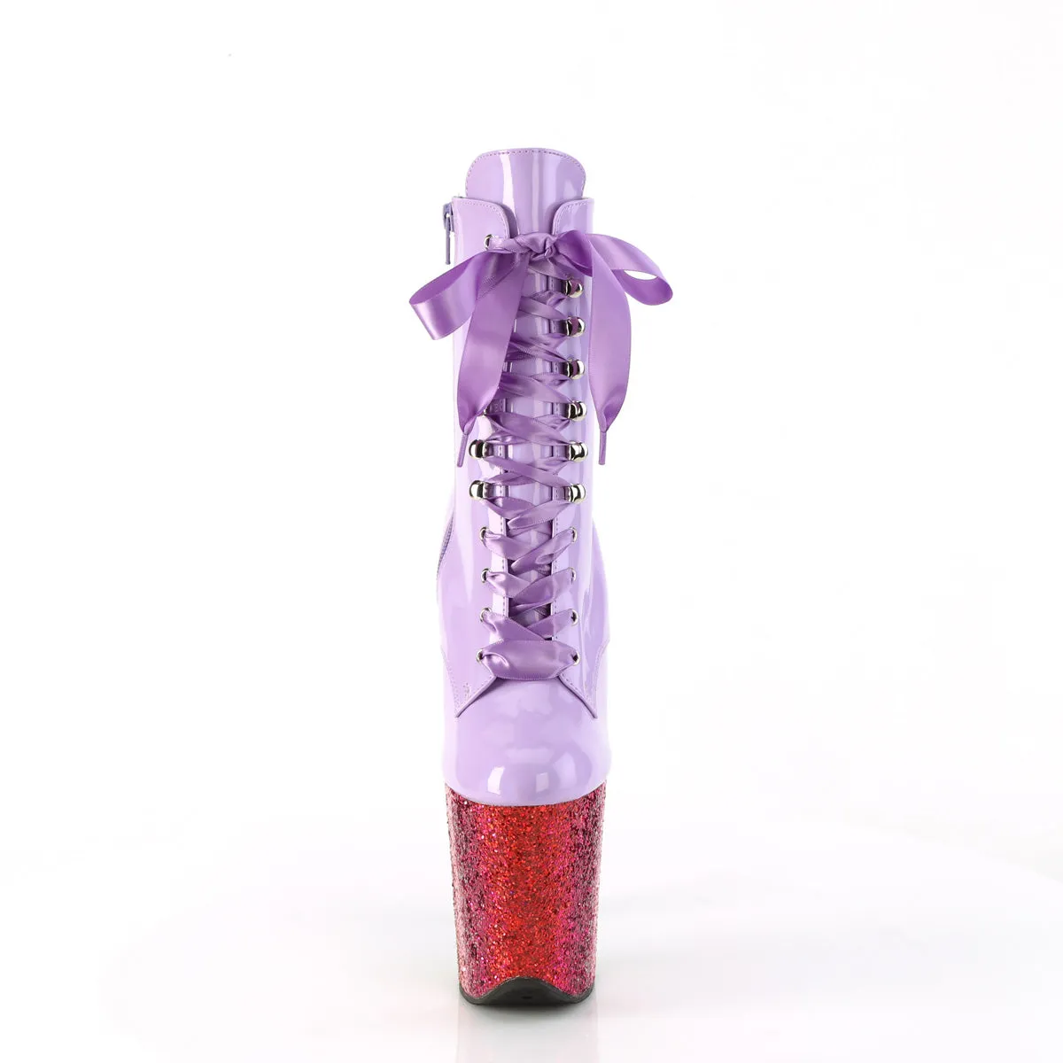 FLAMINGO-1020HG  Lavender Holo Patent/Rainbow Glitter