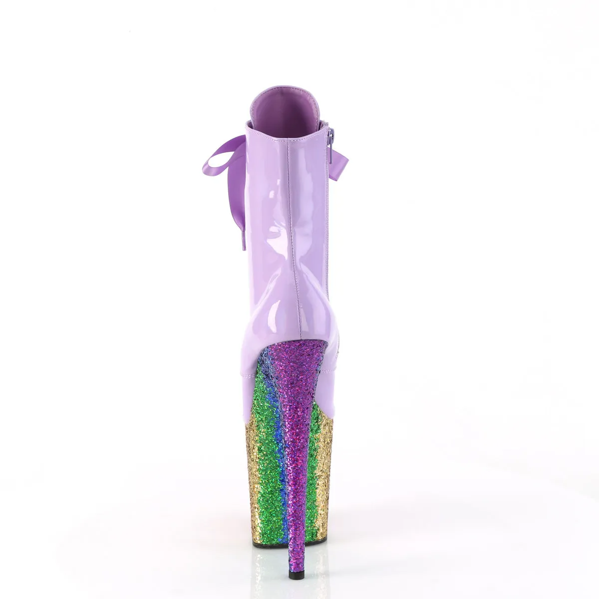 FLAMINGO-1020HG  Lavender Holo Patent/Rainbow Glitter