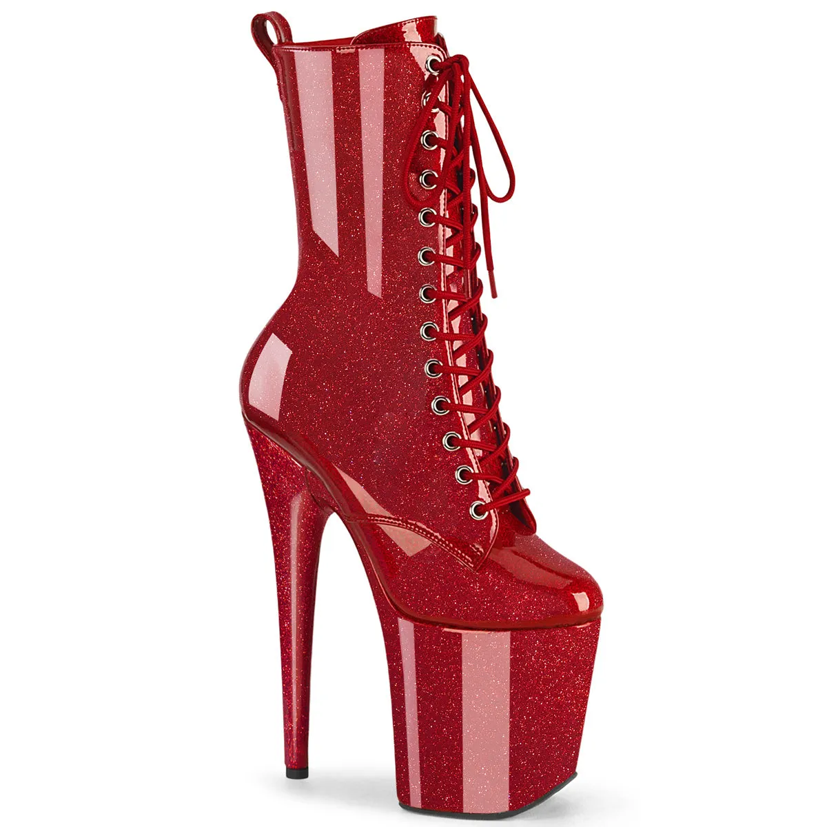FLAMINGO-1040GP  Ruby Red Glitter Patent/M