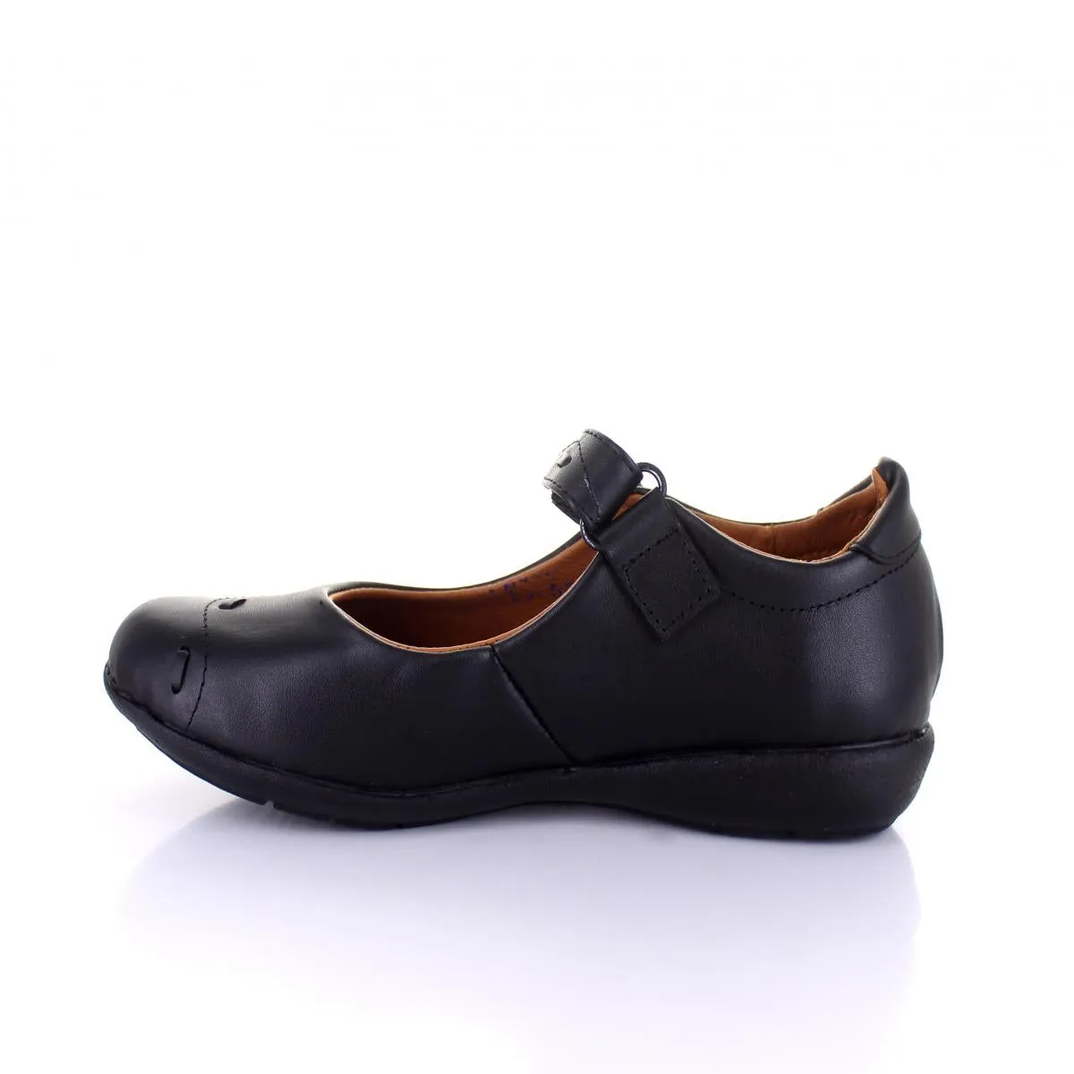 Flats Balerina Zapato Niña Escolar Con Velcro